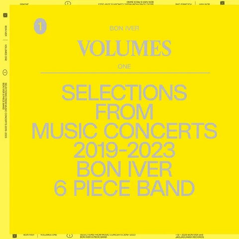 BON IVER - Volumes: One (Selections From Music Concerts 2019-2023 Bon iver 6-Piece Band) LP