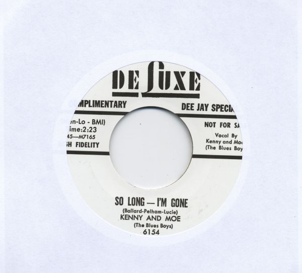 KENNY & MOE - So Long, I’m Gone / Double Talk Baby 7"